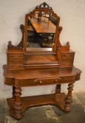 Victorian mahogany Duchess dressing table L120cm D 55cm Ht 170cm