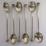 6 William Suckling Birmingham 1924 Silver teaspoons with shaped finials total weight 1.76ozt