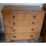 Victorian pine chest of drawers L 94cm D 46cm Ht 90cm