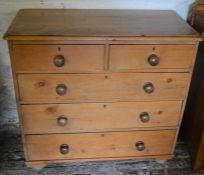 Victorian pine chest of drawers L 94cm D 46cm Ht 90cm