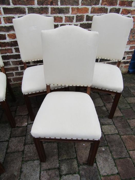 6 dining chairs - recently re-upholstered - Image 2 of 3