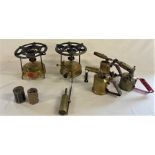 2 paraffin stoves, including Monitor and Twigg, 3 blow lamps including Express, two canisters and