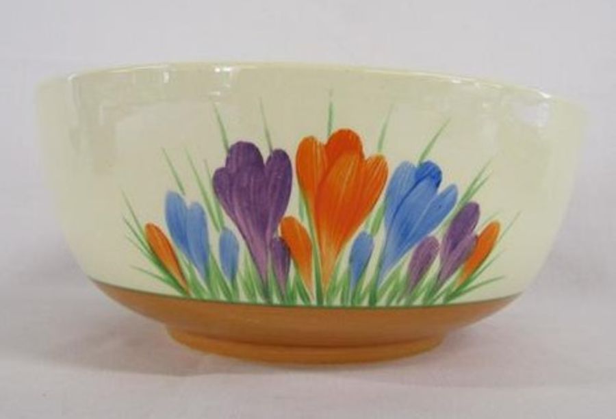 Clarice Cliff Newport pottery Crocus bowl - approx. dia. 21.5cm height 9cm - Image 2 of 8