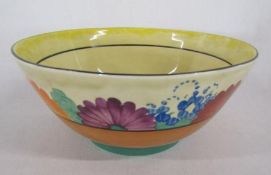 Gayday Bizarre by Clarice Cliff bowl - approx. diam. 20.5cm Height 9cm
