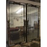 Pair of extremely large wall mirrors, H220 x W101cm