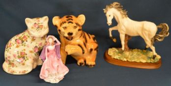 Royal Doulton Ladies of Fashion Collection figurine, Capodimonte stallion (some damage),