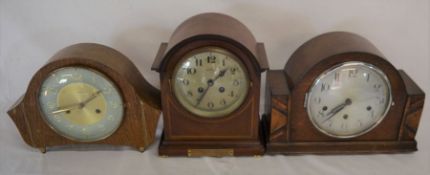 Three early/mid 20th century mantel clocks