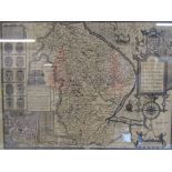 The County and City of Lincoln with Arms framed map
