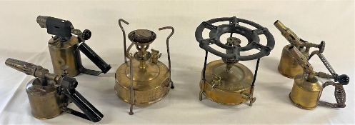 4 blow lamps including Eriksson and 2 paraffin stoves including Juwel and Meva