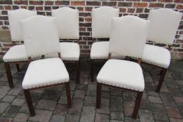 6 dining chairs - recently re-upholstered