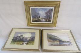 3 pictures - L Rushton and 2 signed B.H