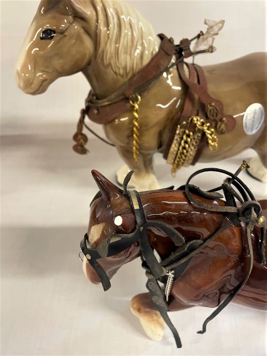 4 ceramic working horses and carts, including Melrose and Staffordshire - Image 3 of 6