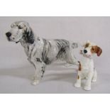 Royal Doulton English Setter and terrier with bone figurines