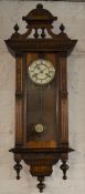 Vienna regulator wall clock with spring driven mechanism Ht 98cm