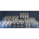 Set of 8 sundae glasses & selection of drinking glasses including whisky, champagne & wine