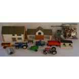 Vintage farm yard with accessories