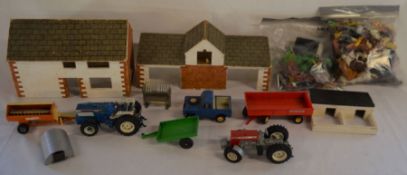Vintage farm yard with accessories