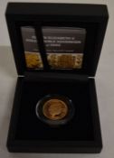 Hattons of London Queen Elizabeth II double gold sovereign 2002 proof in a presentation case