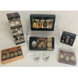 Selection of 5 miniature whisky gift sets including William Grants, Glenfiddich and Bells, 2