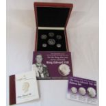 Edward VIII new strike pattern 1936 year set - 6 replica coins including crown, florin, shilling,