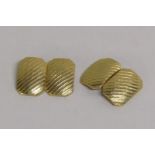 Pair of 18ct gold octagonal cufflinks - total weight 8.19g