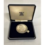 Sterling silver Prince of Wales Investiture medal, 2.49 ozt