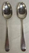 Pair of Joseph Mayer basting spoons, Exeter 1855, total weight 4.62 oz