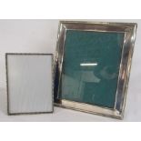 2 silver photo frames Albert Ernest Jenkins Birmingham 1989 approx. 20.5cm x 15.5cm and Harrods