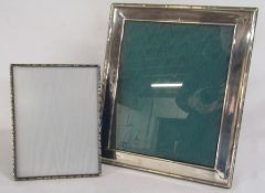 2 silver photo frames Albert Ernest Jenkins Birmingham 1989 approx. 20.5cm x 15.5cm and Harrods