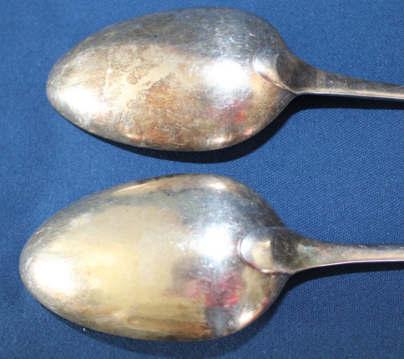 Pair of Georgian silver basting spoons, Peter & Ann Bateman, London 1794, 5.74ozt - Image 4 of 4