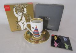 Rosenthal Andy Warhol Christmas design mug and saucer