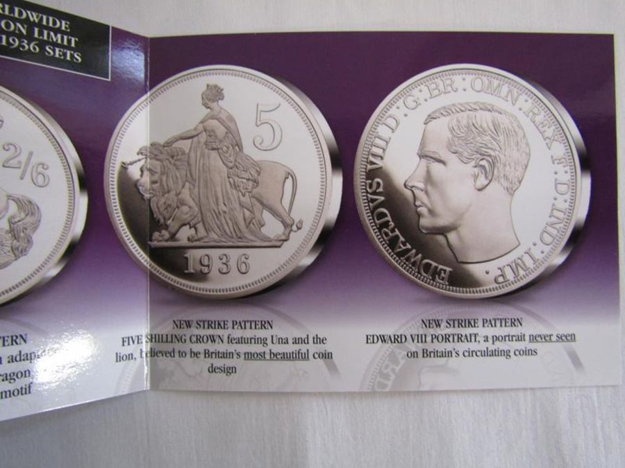 Edward VIII new strike pattern 1936 year set - 6 replica coins including crown, florin, shilling, - Image 3 of 11