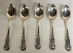 Set of 5 Victorian silver James and Walter Marshall dessert spoons, Edinburgh 1846, total weight