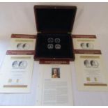 Cased part set of 'The Great Monarchs Silver Proof Coin Collection'