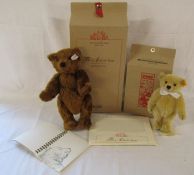 Steiff The Artists Bear - 27cm 01129 and smaller blonde Steiff teddy bear 661105