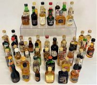 Large collection of approximately 56 miniatures, including Burberry, Guinness, Bells etc