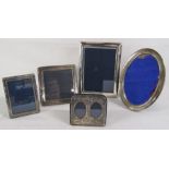 5 small silver picture frames Carr's of Sheffield 1996 - P J Panton Birmingham 1991 x2 - Francis