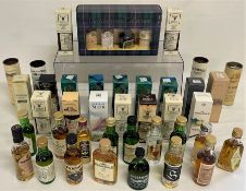 Selection of alcohol miniatures, including The Morrison Collection gift set, 22 boxed whisky