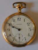 Waltham Maximus gold plated pocket watch in a Keystone case dia. 5cm