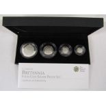 2010 UK Britannia four coin silver proof set