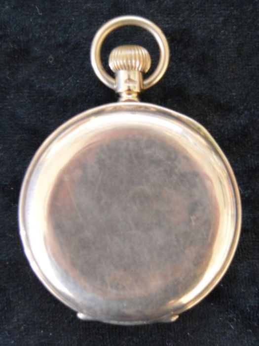 9ct gold Rolex pocket watch, stamped 375 on outer & inner case, dia. 5.0cm total weight 86g - Image 2 of 5