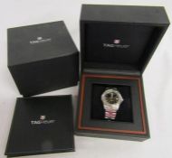 Gents Tag Heuer Professional 200 metres black face wristwatch