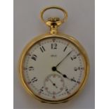 Tiffany & Co. 18ct (stamped 18k) gold pocket watch, dia. 4.8cm total weight 90g