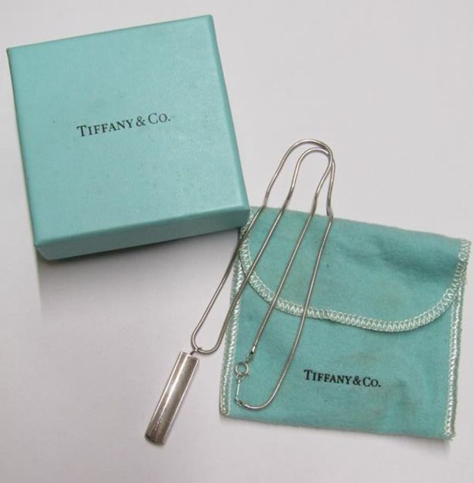 Tiffany "1837" pendant with sterling silver 925 chain with pouch and box - total weight 0.45ozt