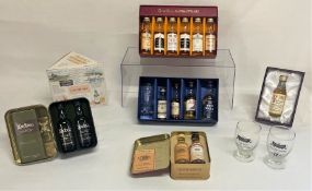 6 miniature whisky sets including  Glenmorangie, Ardbeg and Laphroaig also Vintage Miltonduff 1961