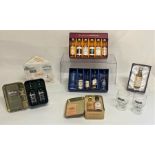 6 miniature whisky sets including  Glenmorangie, Ardbeg and Laphroaig also Vintage Miltonduff 1961