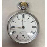 A. W. W. Co silver pocket watch