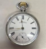 A. W. W. Co silver pocket watch