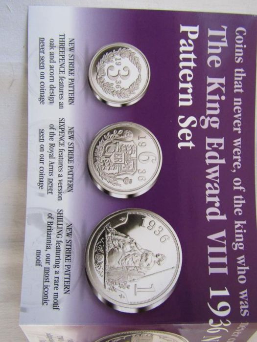 Edward VIII new strike pattern 1936 year set - 6 replica coins including crown, florin, shilling, - Image 5 of 11