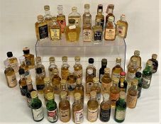 Selection of approximately 50 miniatures, including Jack Daniels and Jim Beam and quantity of Scotch